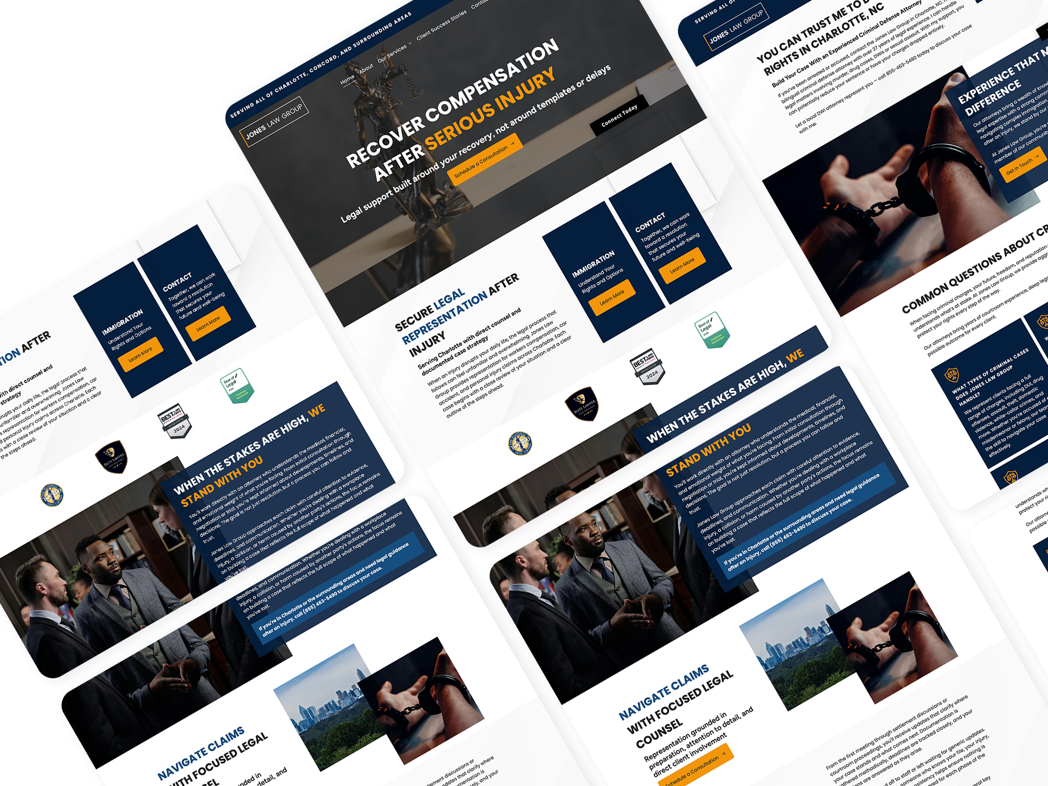 Website Layout for Jones Law Firm